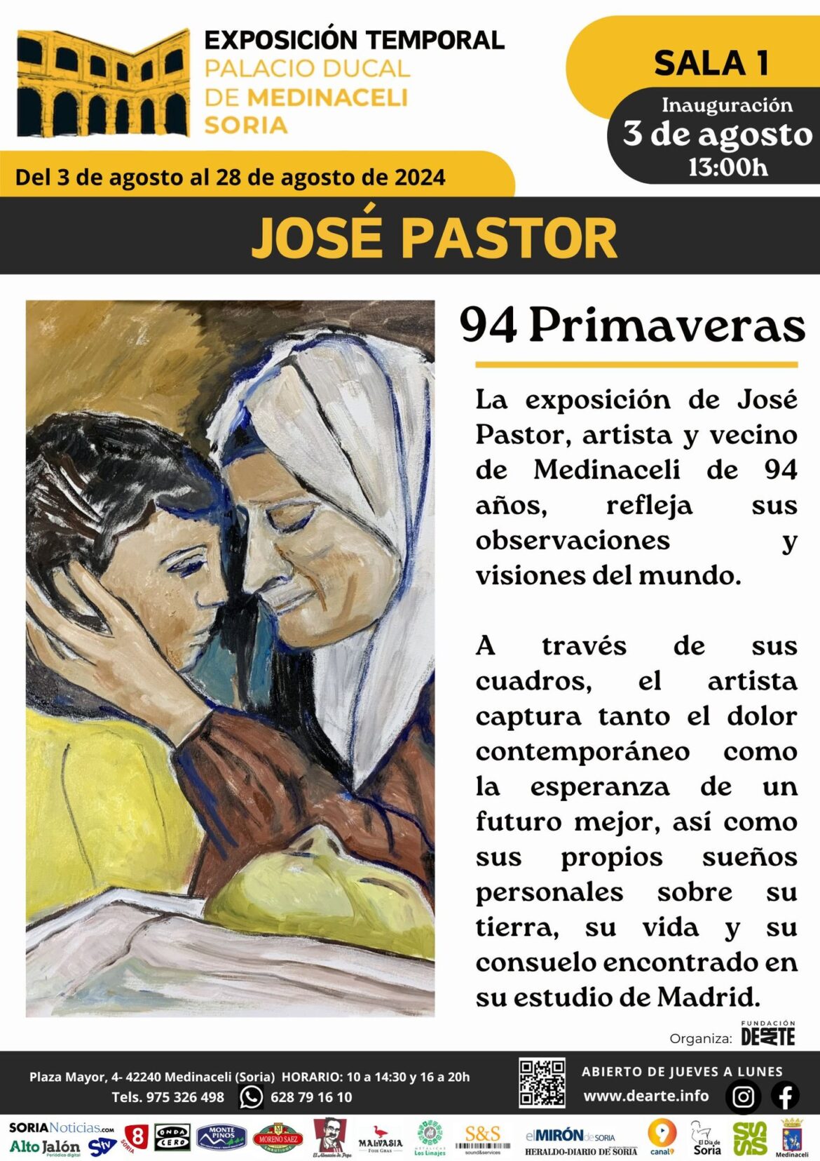 Exposición JOSÉ PASTOR, “94 Primaveras”. A partir del 3 de agosto. Palacio Ducal de Medinaceli.