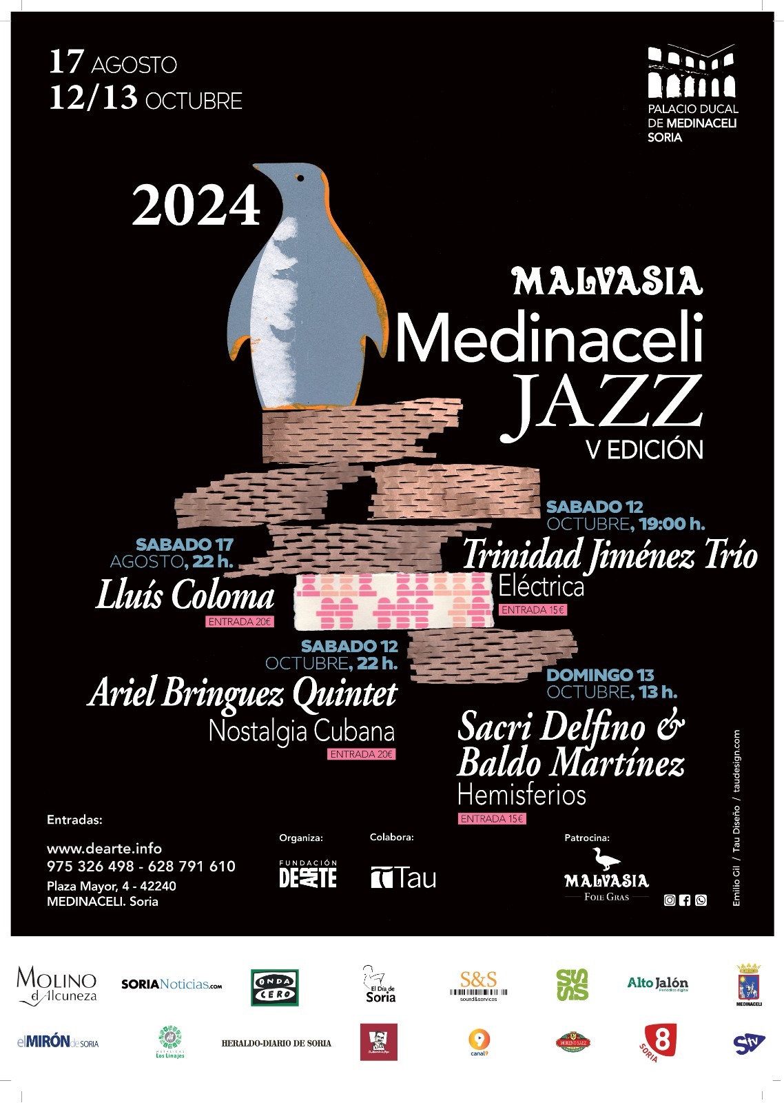 MALVASIA FESTIVAL MEDINACELI JAZZ V Edición. Sábado 12 y domingo 13 de octubre. Palacio Ducal de Medinaceli