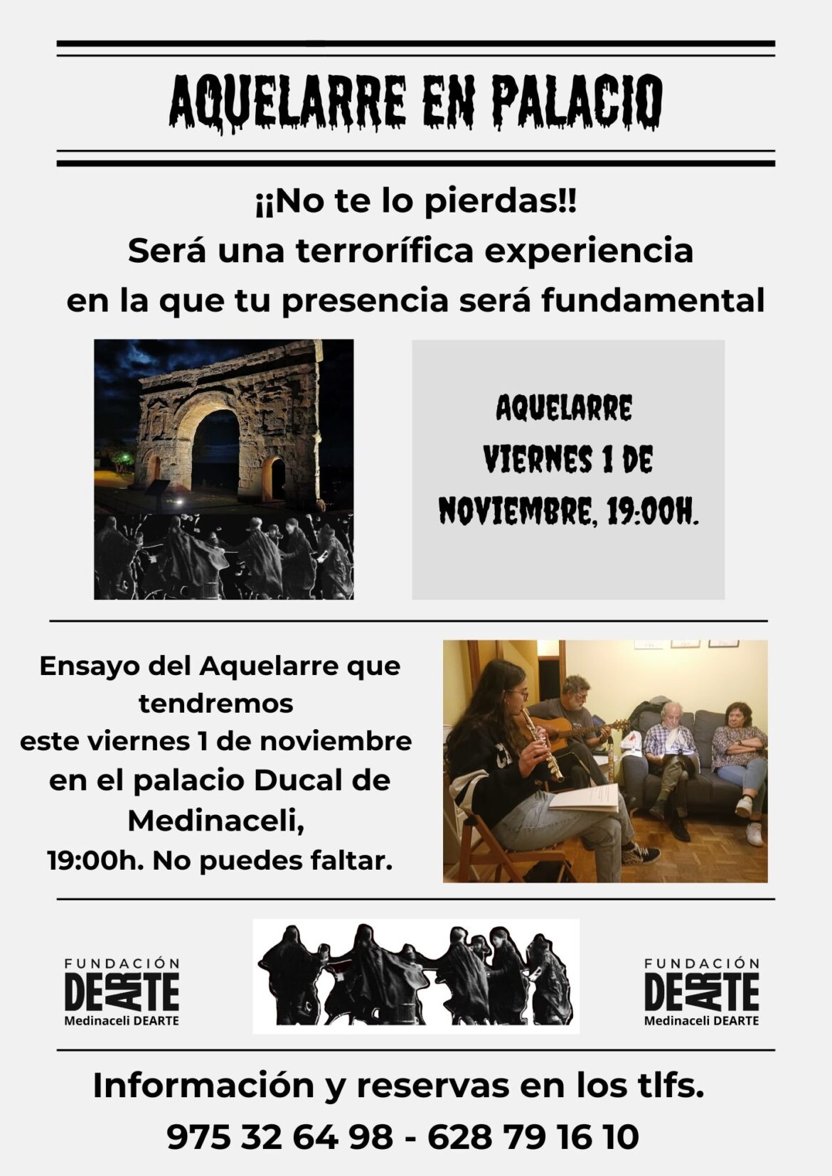 Aquelarre en Medinaceli. Viernes 1 de noviembre, 19:00h. Palacio Ducal de Medinaceli