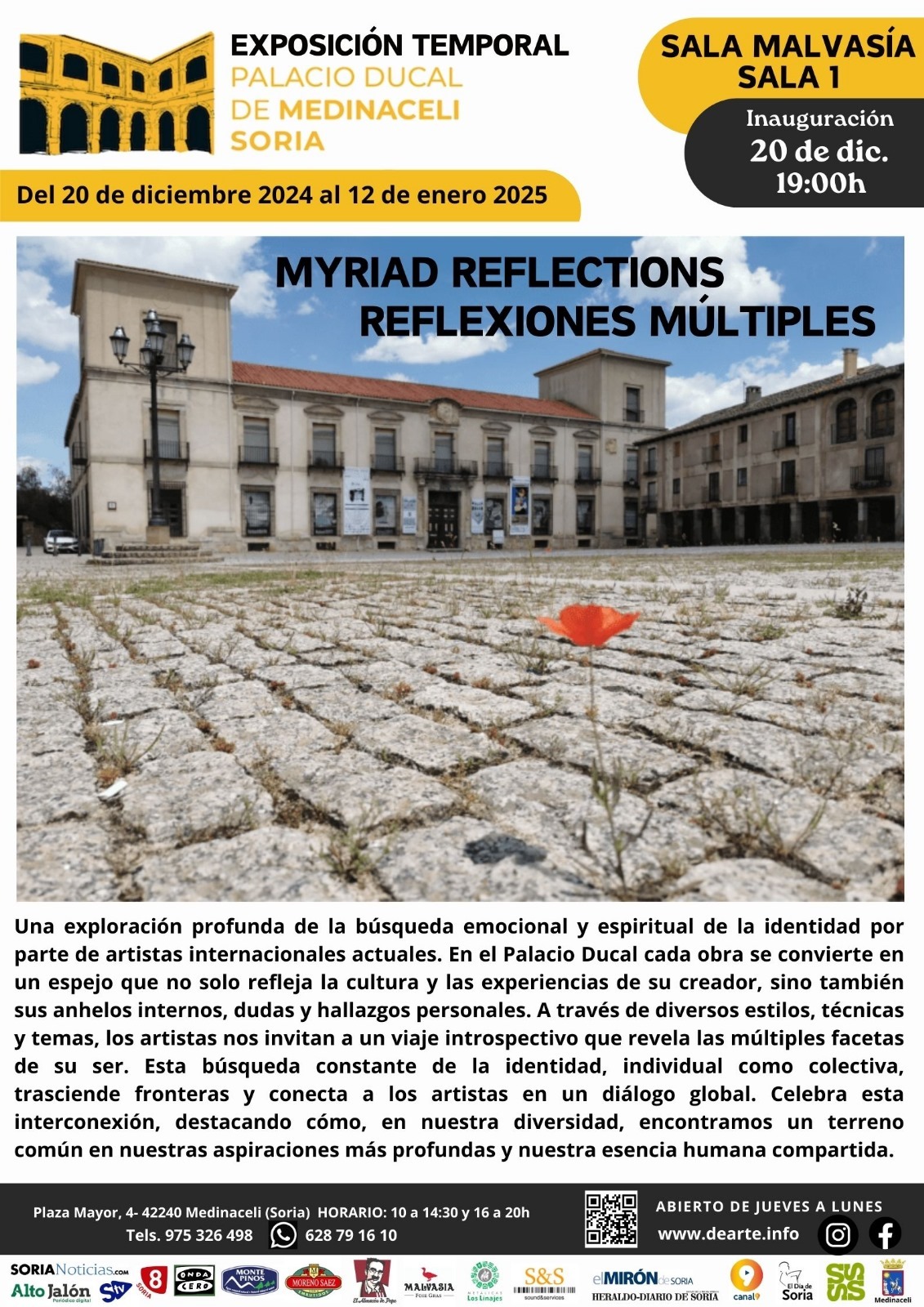 Exposición «Myriad Reflections. Reflexiones Múltiples». Del 20 dic. 2024 al 12 ene. 2025. Sala 1 y Sala Malvasía.